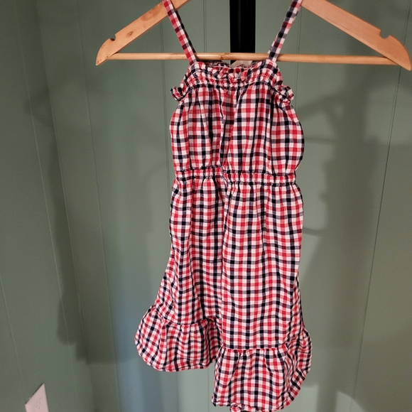OshKosh B'gosh Red and Black Checkered Sleeveless Summet Dress - Picture 1 of 3